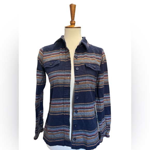 Patagonia Tops - Patagonia Blue Striped Button Down Shirt